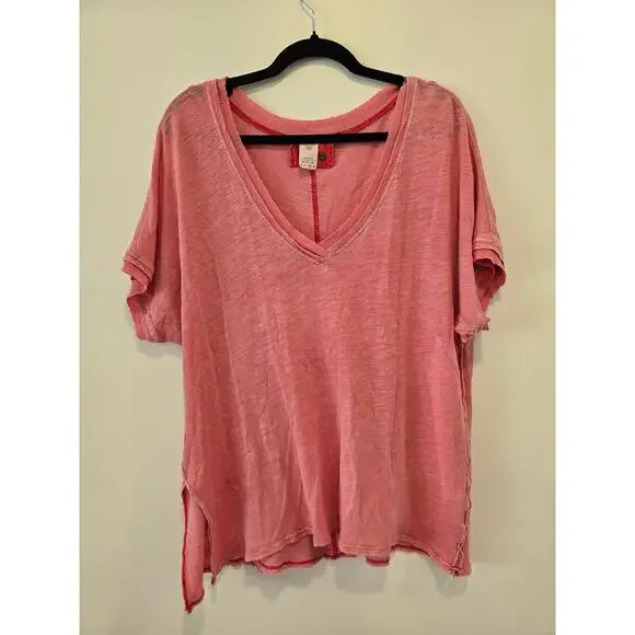 We The Free Pink Short Sleeve T-Shirt Size Medium, Preloved. - Picture 1 of 8